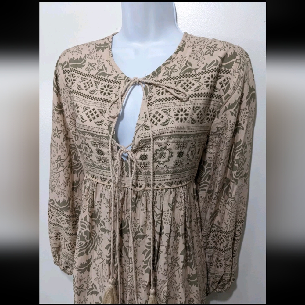 NWT R. Vivimos Bohemian Print Midi Dress S Prairie Cottagecore - Picture 5 of 8